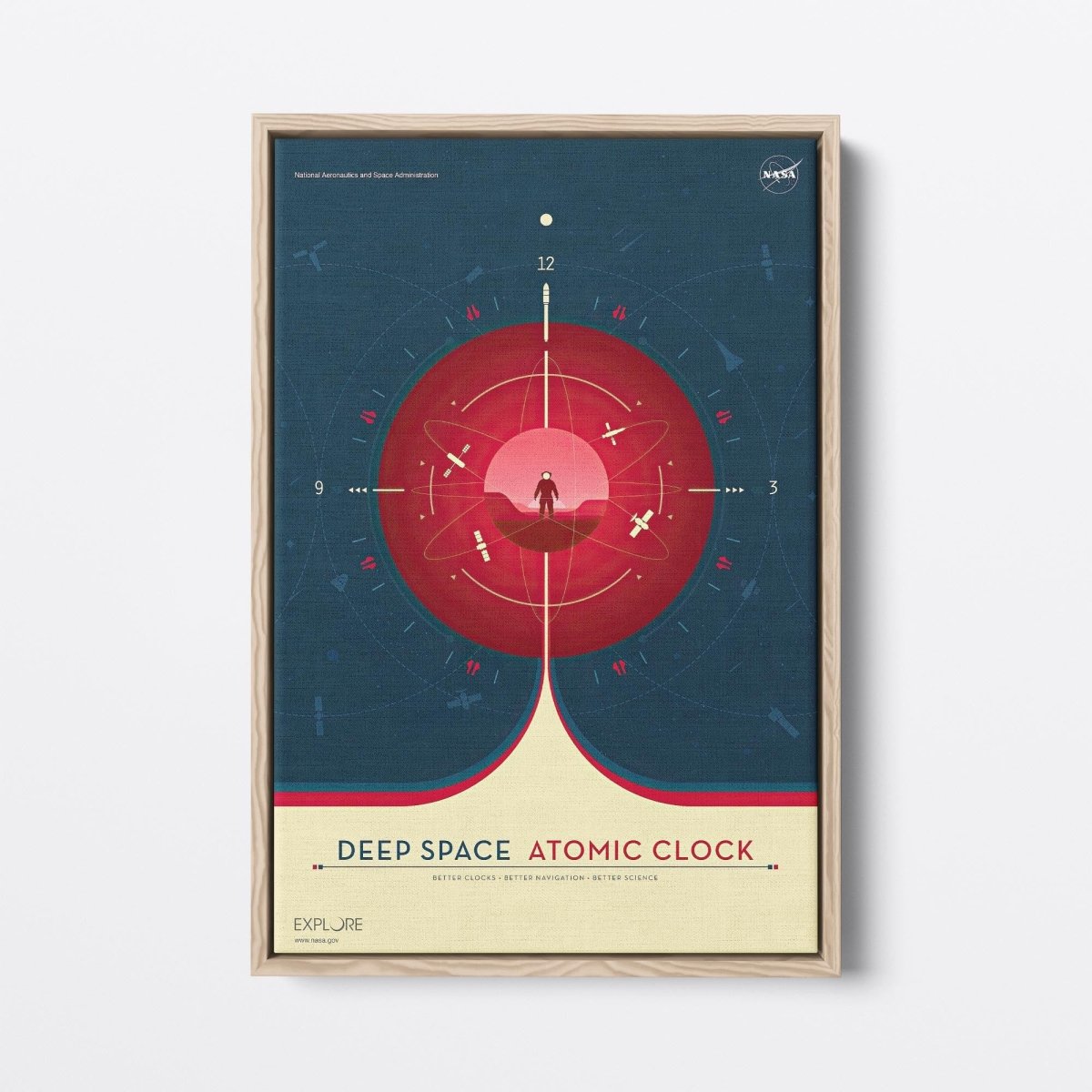 Red Deep Space Atomic Clock | NASA | Ave Legato Art Prints