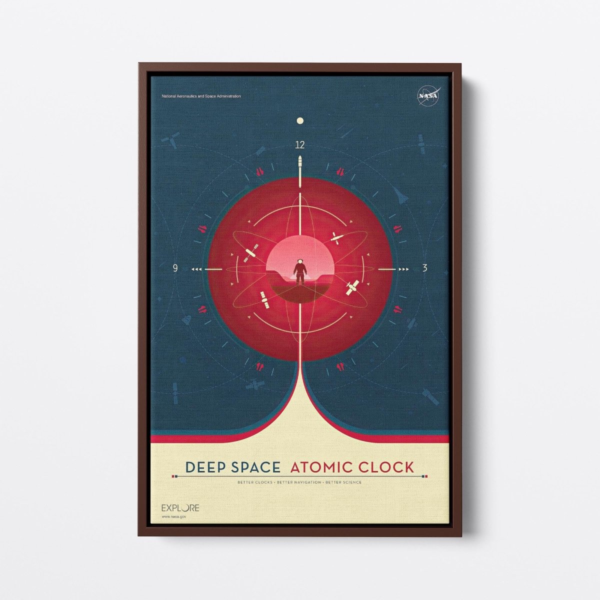 Red Deep Space Atomic Clock | NASA | Ave Legato Art Prints