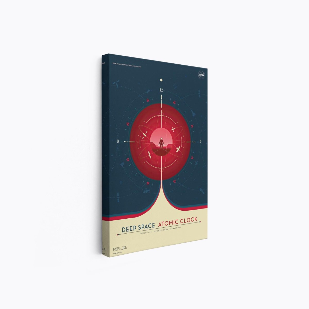 Red Deep Space Atomic Clock | NASA | Ave Legato Art Prints