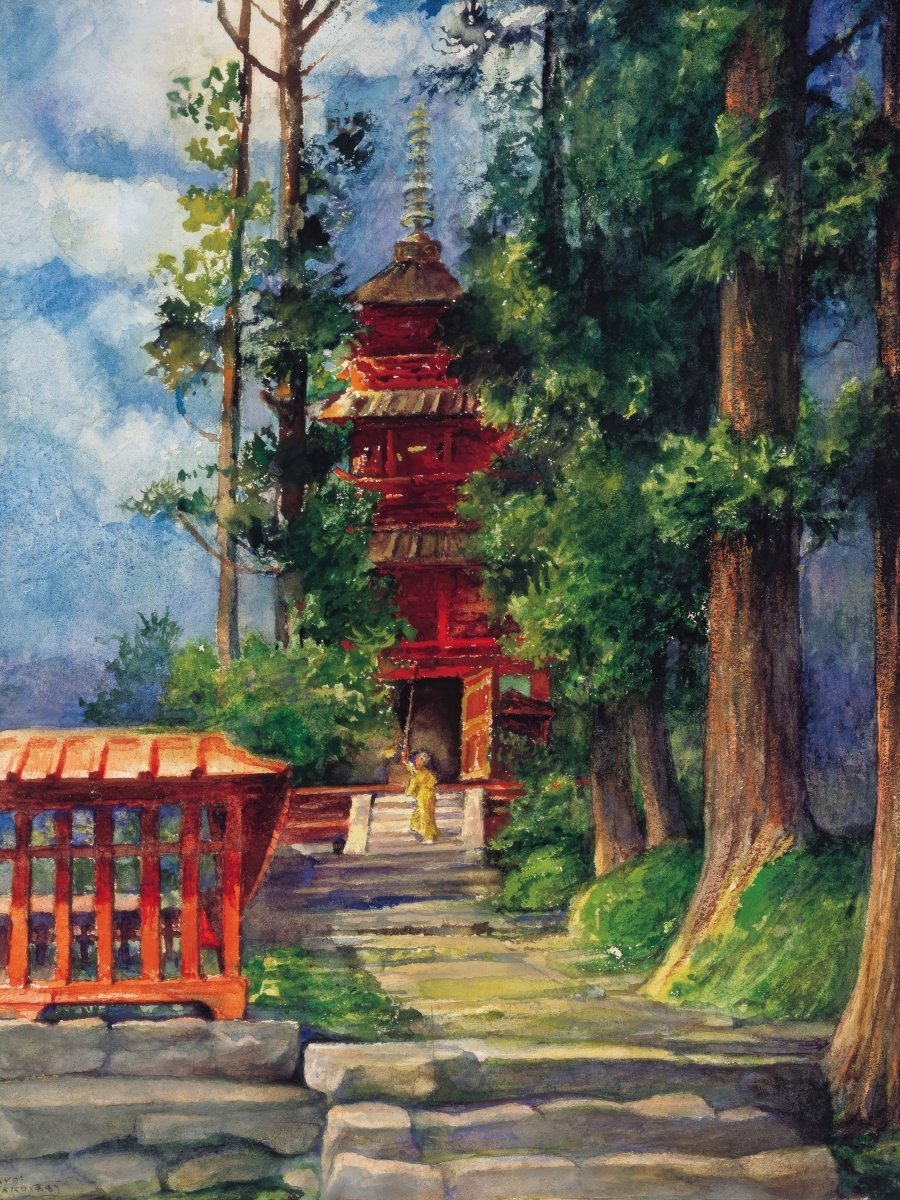 Red Pagoda, Nikko | John LaFarge | Ave Legato Art Prints