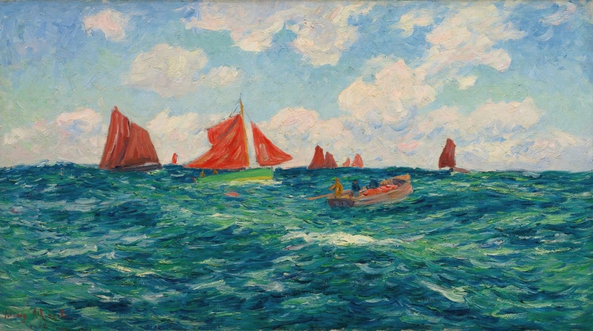 Red Sailboats | Henry Moret | Ave Legato Art Prints