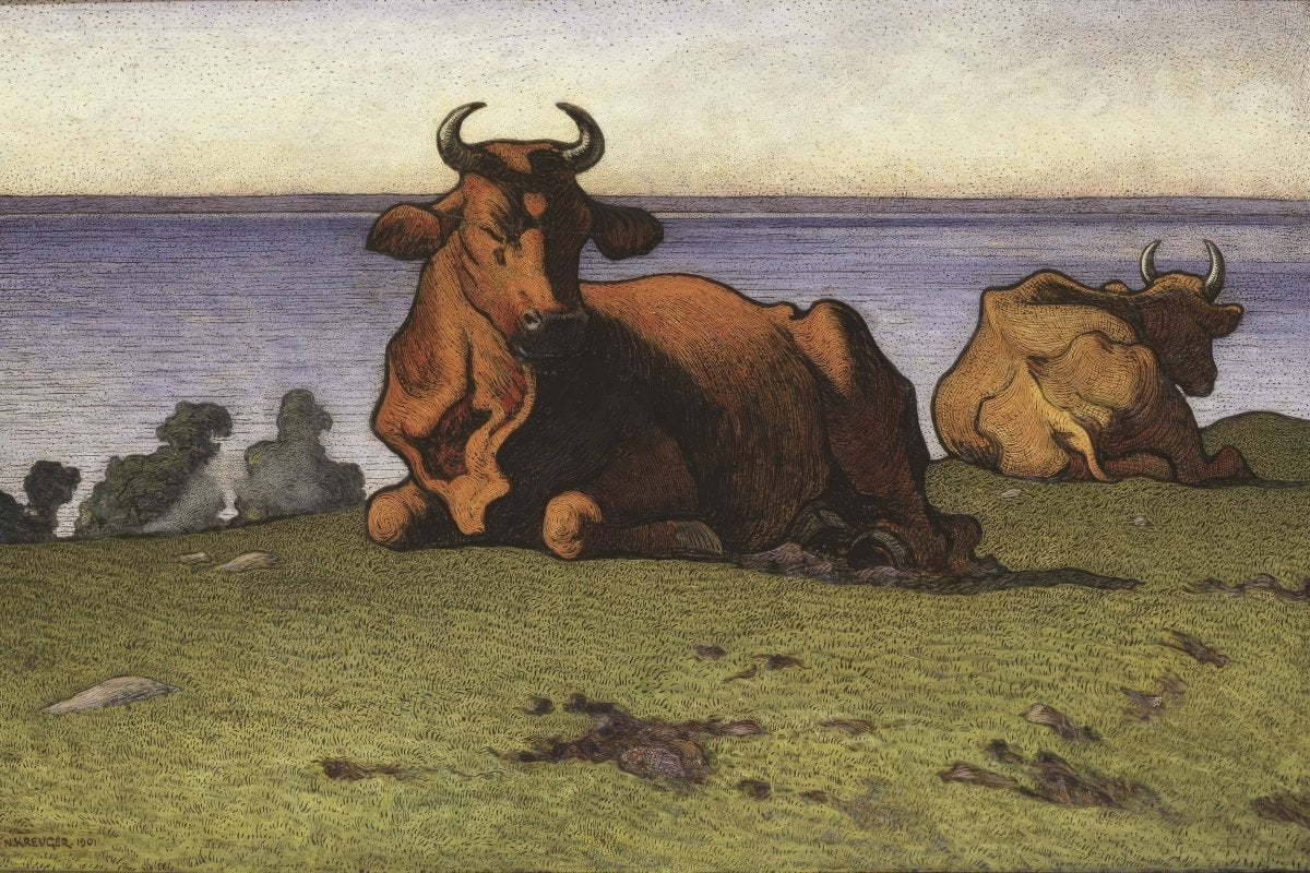 Resting Cows, Motif from Öland | Nils Kreuger | Ave Legato Art Prints