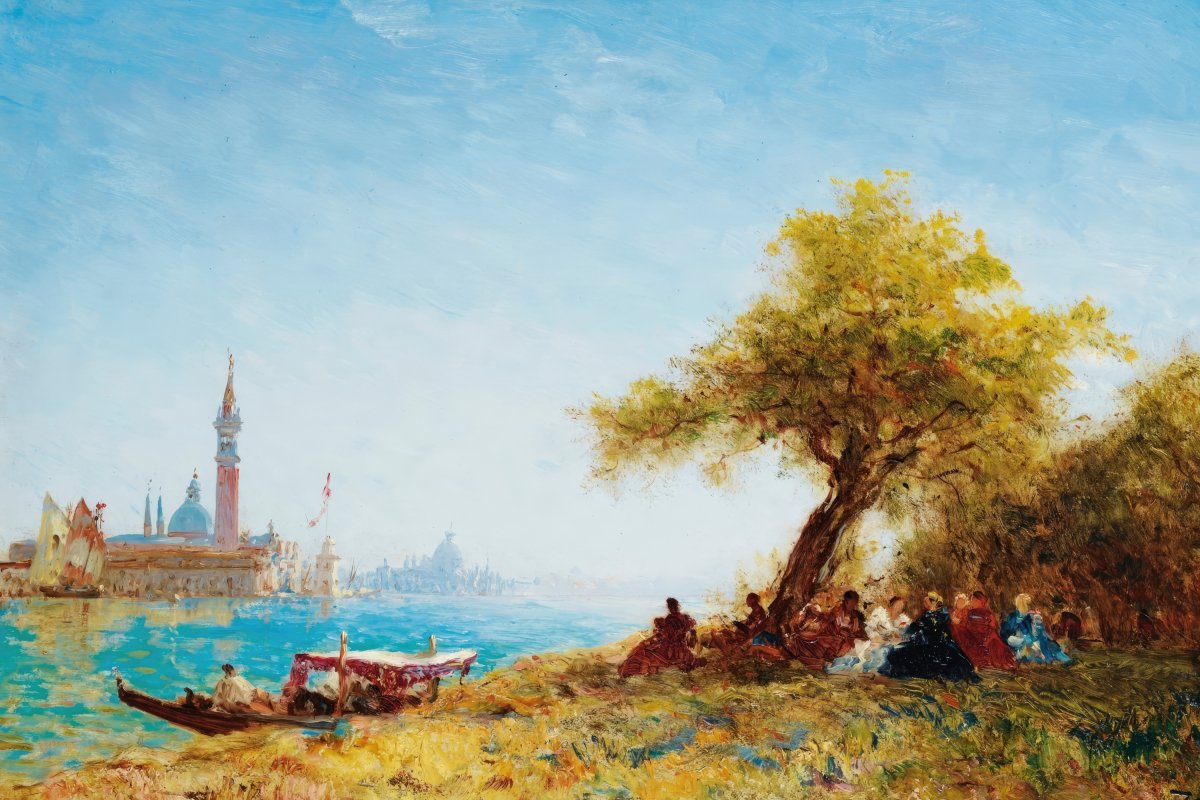 Resting in the Countryside near Venice | Félix Ziem | Ave Legato Art Prints