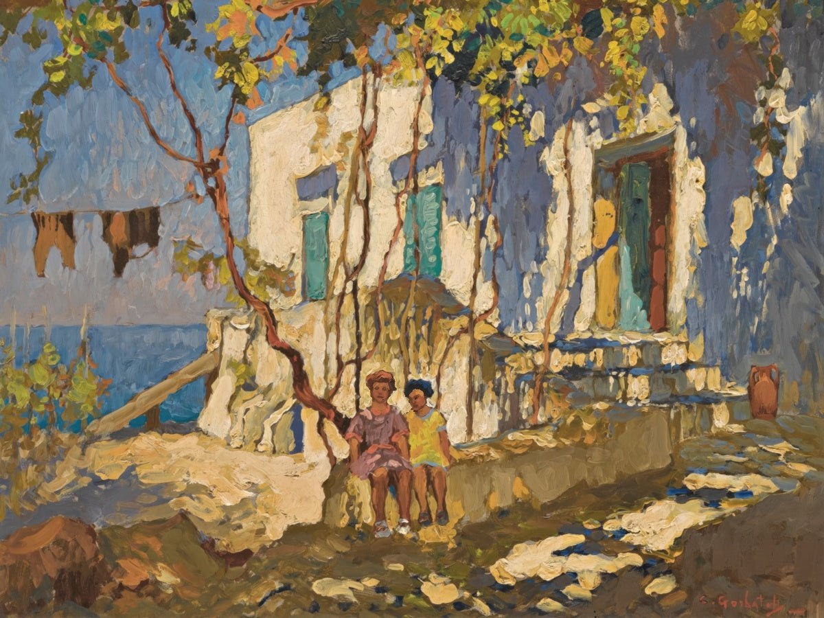 Resting in the Shade, Capri | Konstantin Gorbatov | Ave Legato Art Prints