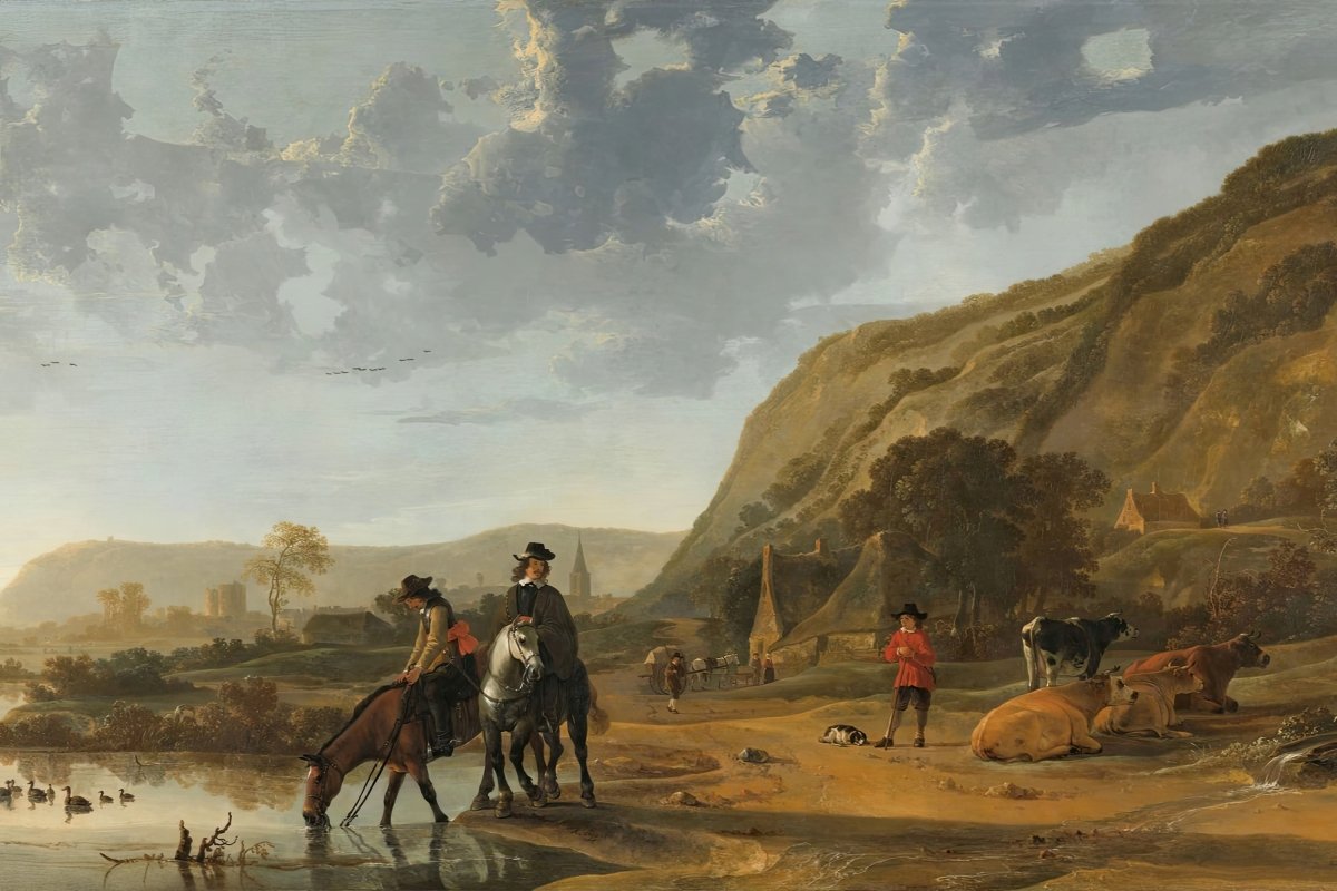 River Landscape with Riders | Aelbert Cuyp | Ave Legato Art Prints