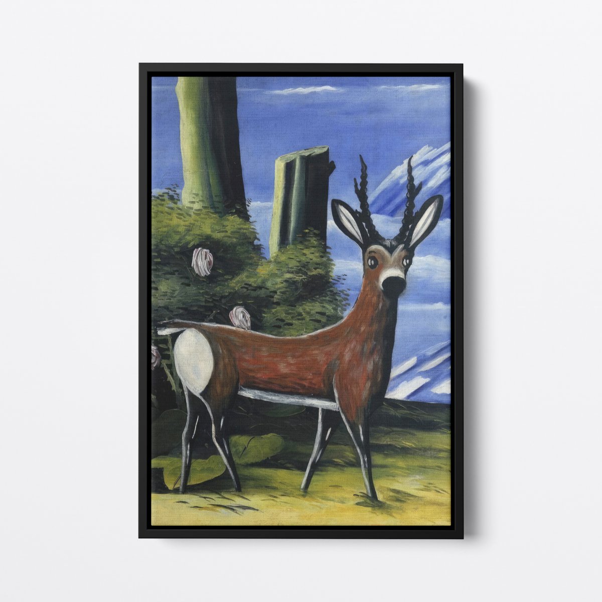 Roe Deer and Landscape | Niko Pirosmani | Ave Legato Art Prints