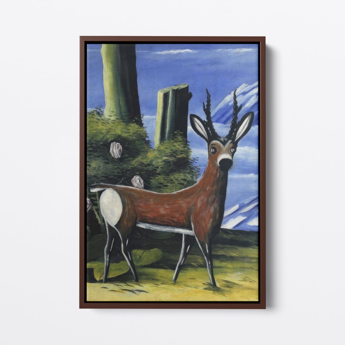 Roe Deer and Landscape | Niko Pirosmani | Ave Legato Art Prints