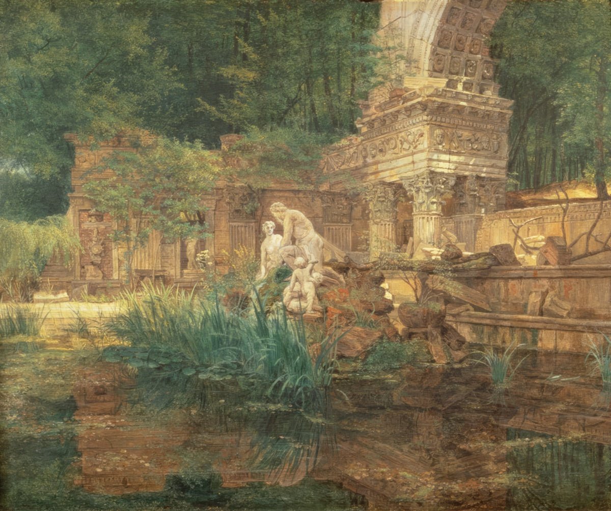 Roman Ruins in the Gardens | Ferdinand Waldmuller | Ave Legato Art Prints