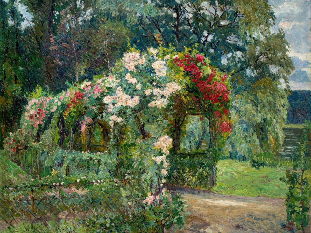 Rose Arbor in Richter's Garden | Philipp Franck | Ave Legato Art Prints