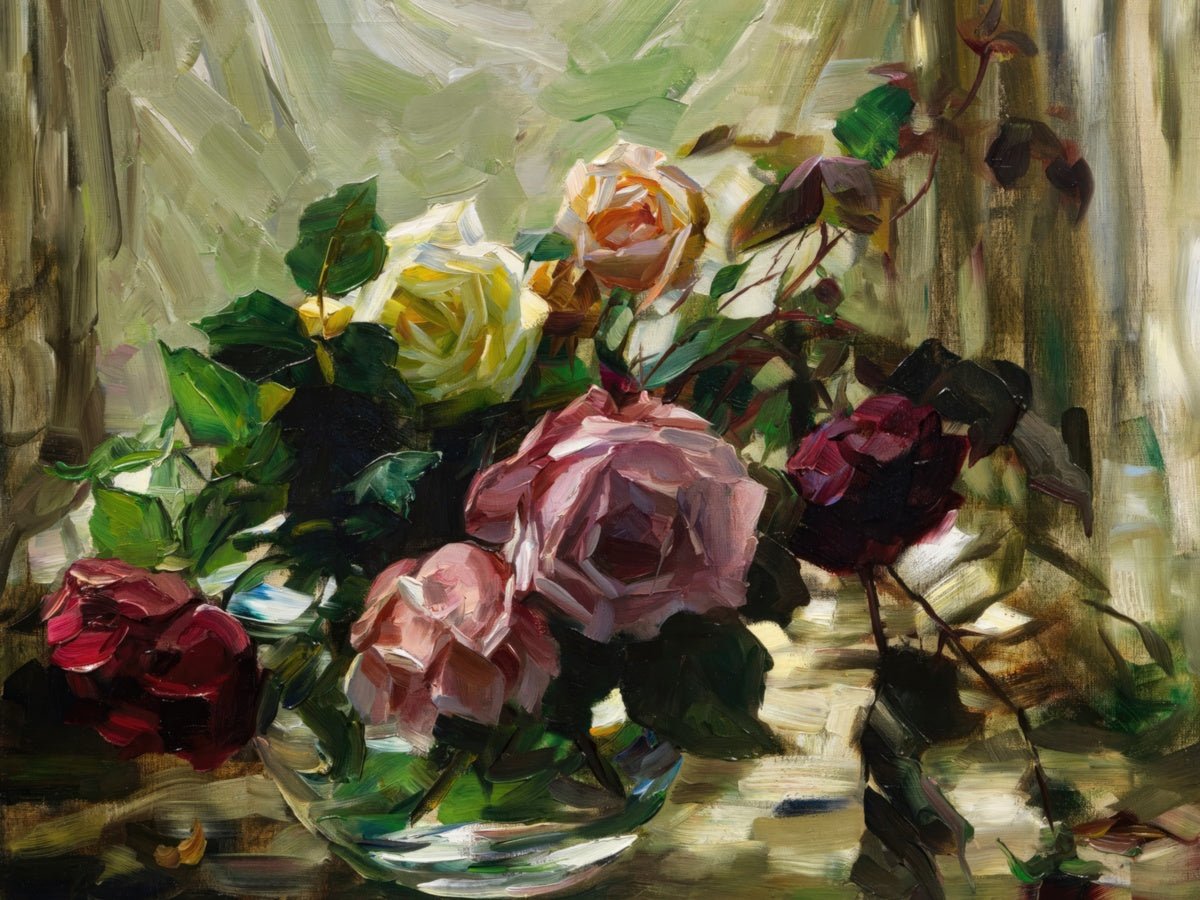 Roses on a Tablecloth | Alexander Koester | Ave Legato Art Prints