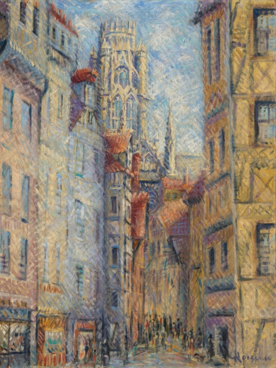 Rouen, A Street By The Church | Gustave Loiseau | Ave Legato Art Prints