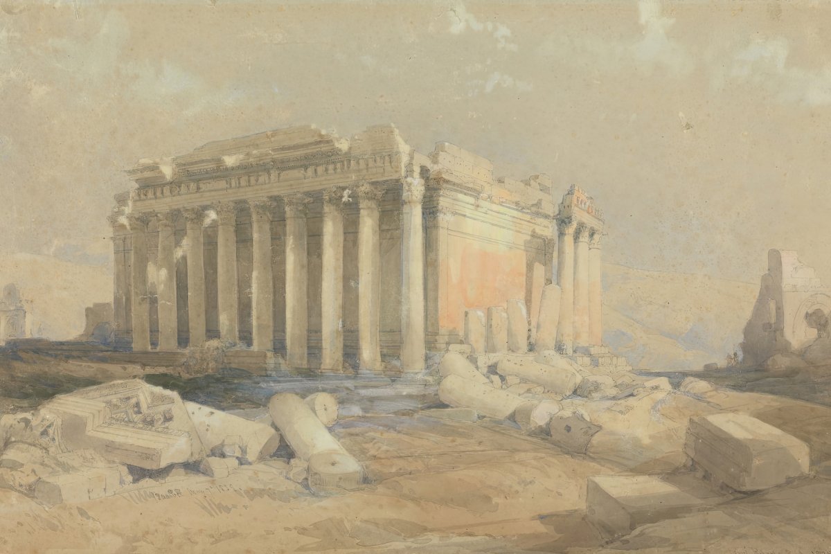 Ruins of the Temple of Bacchus | David Roberts | Ave Legato Art Prints