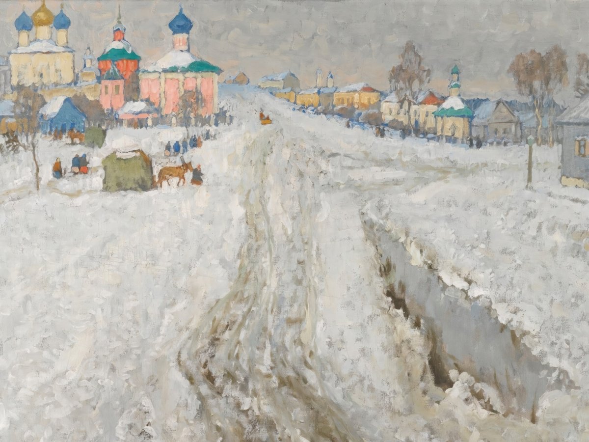 Russian Town Under The Snow | Konstantin Gorbatov | Ave Legato Art Prints