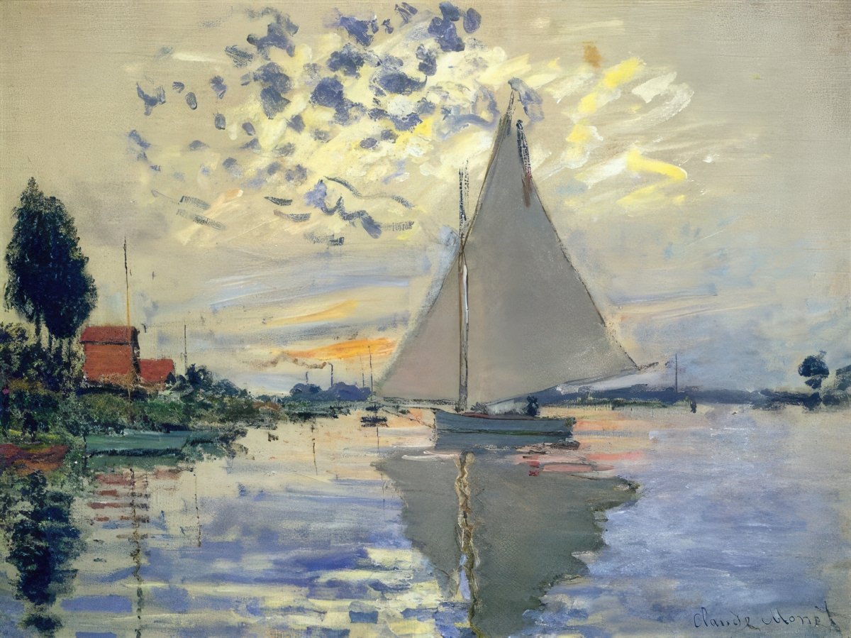 Sailboat at Gennevilliers | Claude Monet | Ave Legato Art Prints