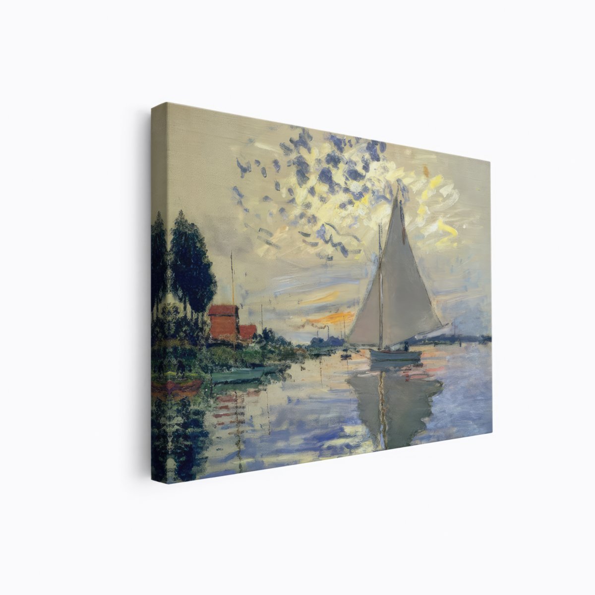 Sailboat at Gennevilliers | Claude Monet | Ave Legato | Canvas Art Prints | Vintage Artwork
