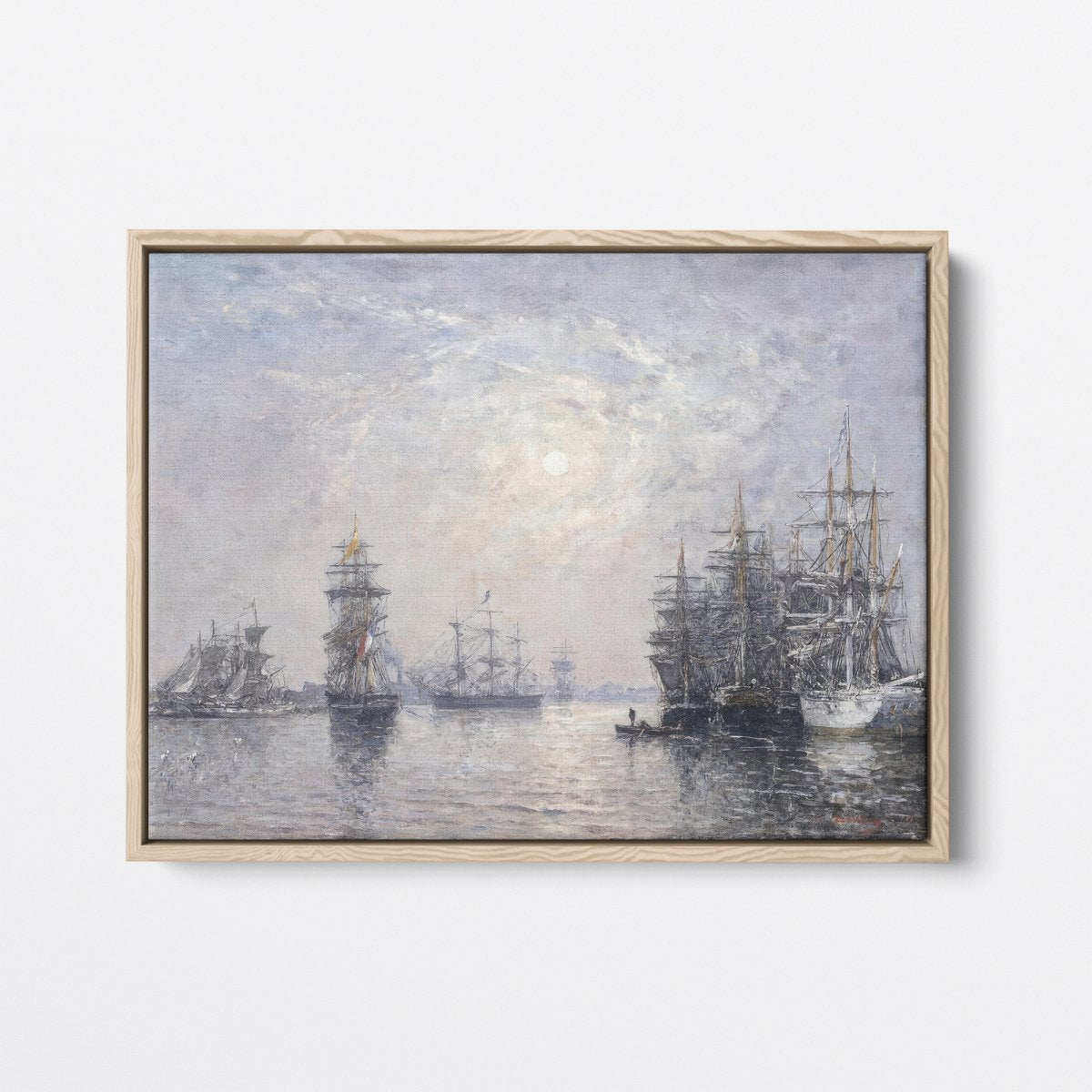 Sailing Boats at Anchor, Sunset | Eugène Boudin | Ave Legato Art Prints