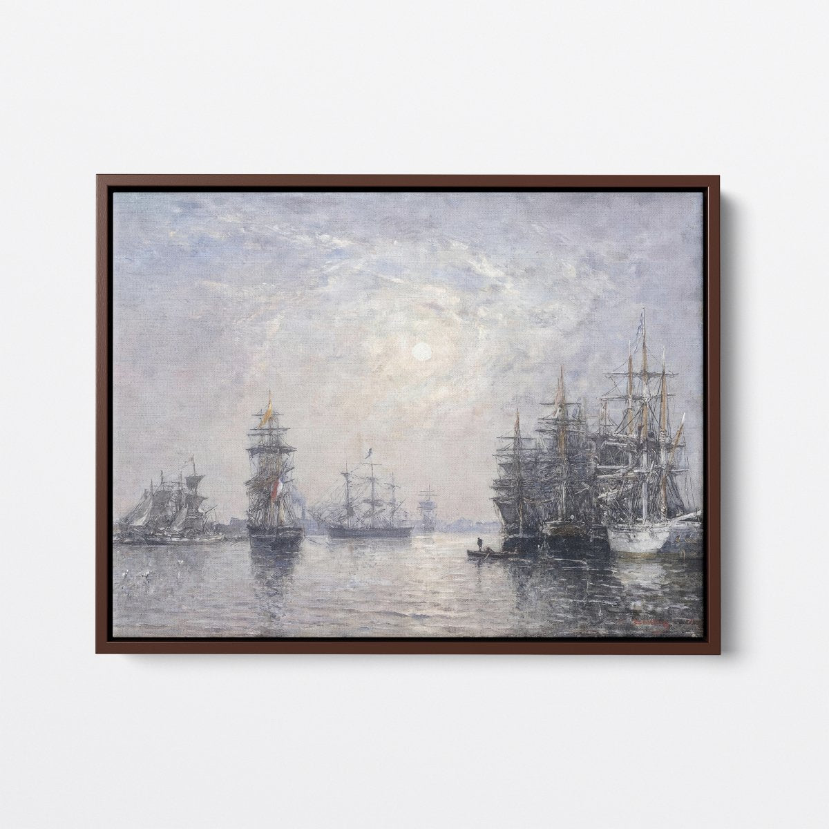 Sailing Boats at Anchor, Sunset | Eugène Boudin | Ave Legato Art Prints