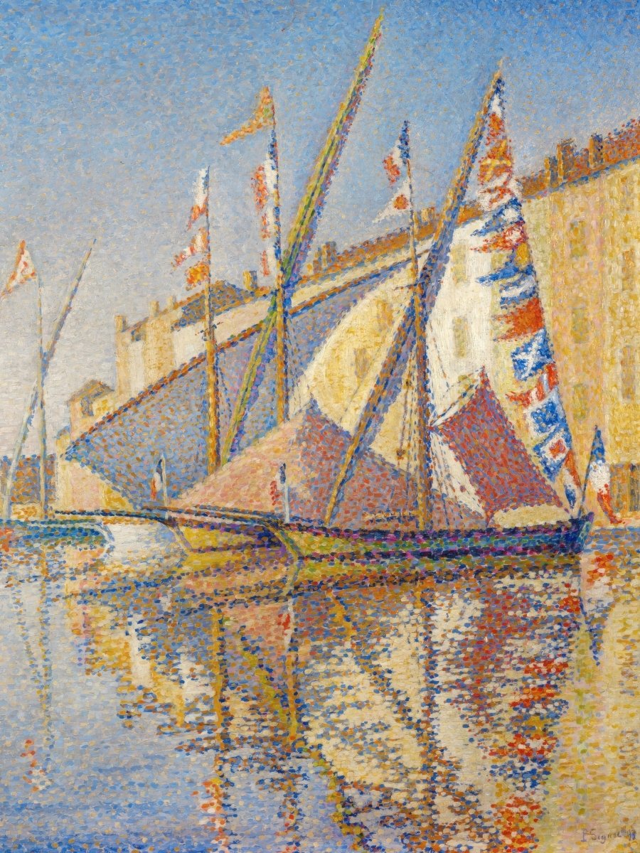 Sailing Boats in St Tropez Harbour | Paul Signac | Ave Legato Art Prints