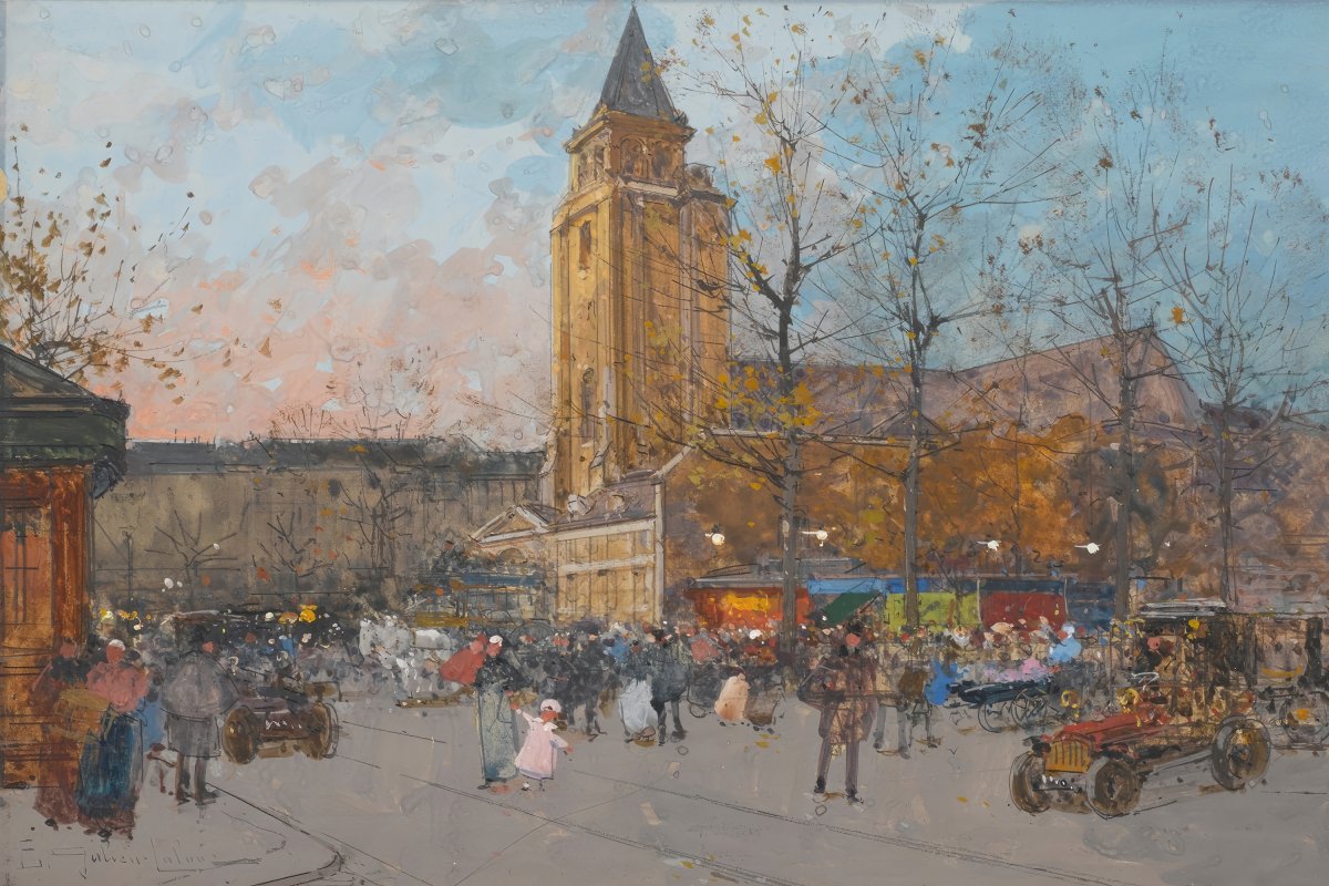 Saint - Germain - des - Prés, Paris | Eugene Galien - Laloue | Ave Legato Art Prints