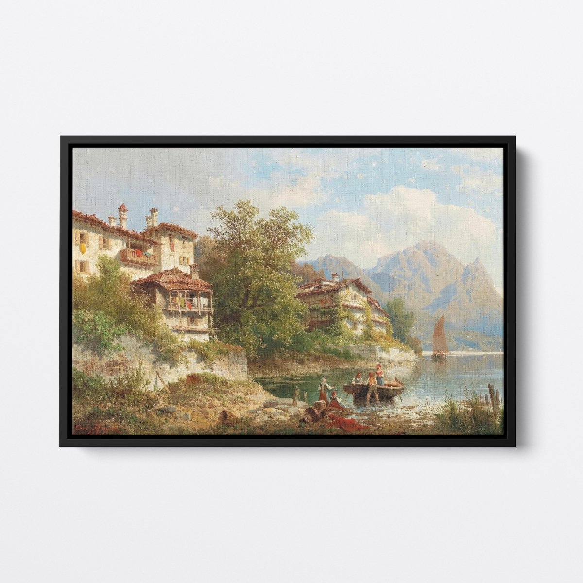 Scene from Lake Lugano | Carl Hasch | Ave Legato Art Prints