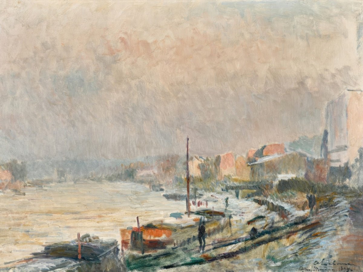 Seine in Winter, Effect of Snow and Frost | Albert Lebourg | Ave Legato Art Prints