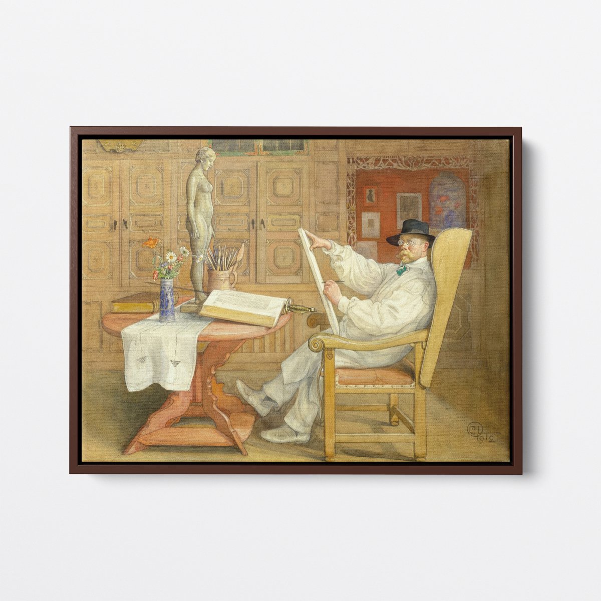 Self - Portrait (In the New Studio) | Carl Larsson | Ave Legato Art Prints