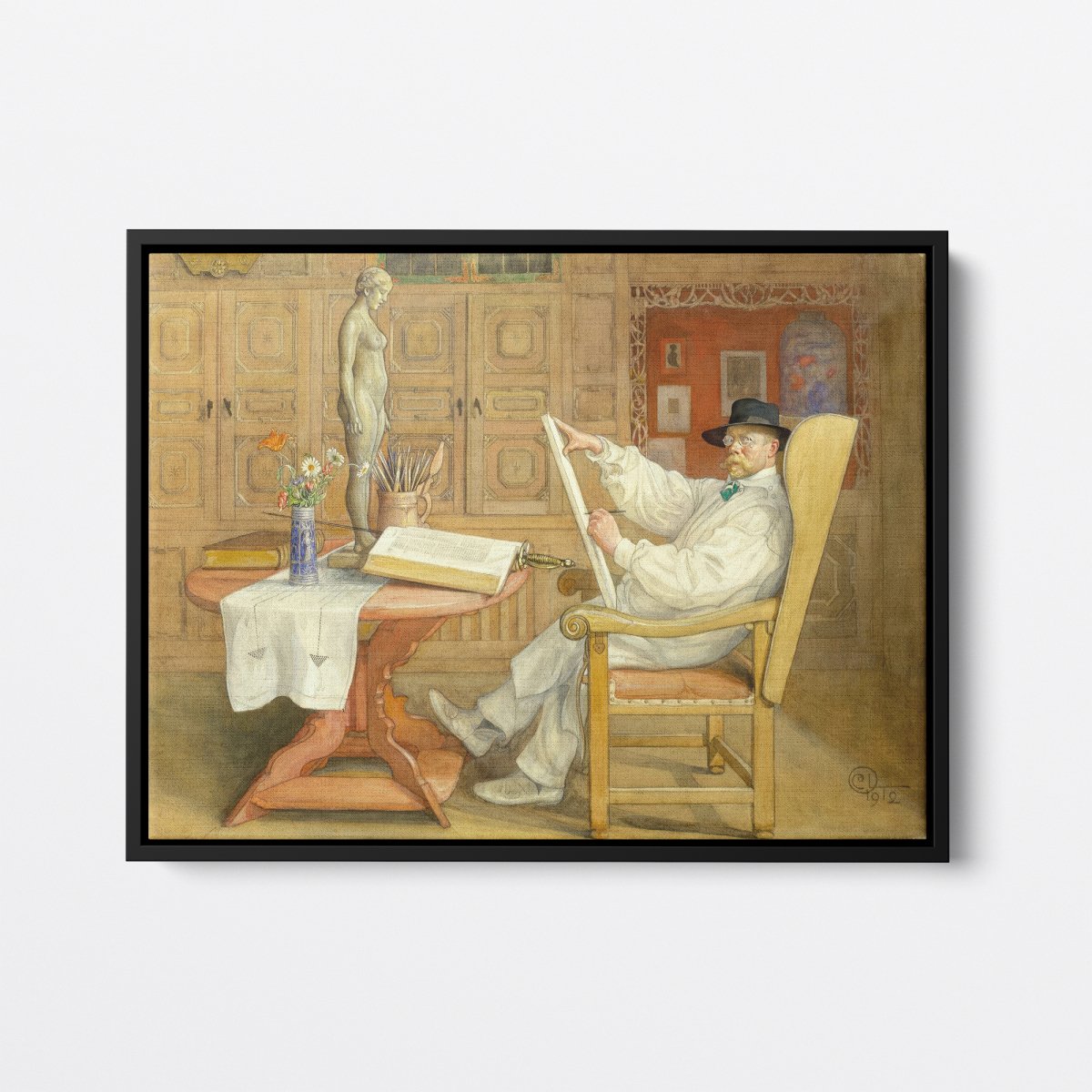 Self - Portrait (In the New Studio) | Carl Larsson | Ave Legato Art Prints