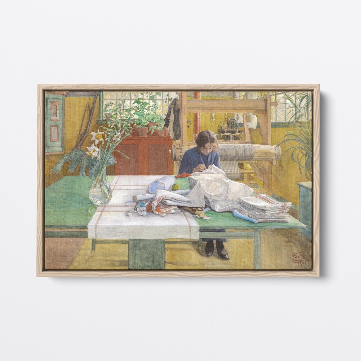 Sewing Girl | Carl Larsson | Ave Legato Art Prints