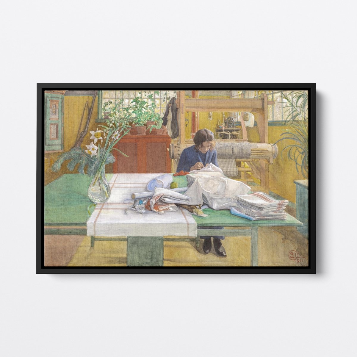 Sewing Girl | Carl Larsson | Ave Legato Art Prints