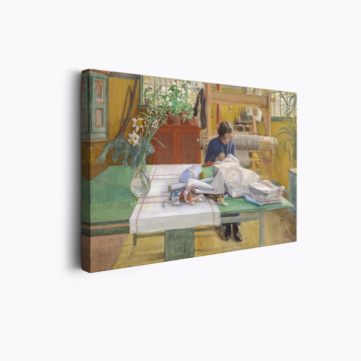 Sewing Girl | Carl Larsson | Ave Legato Art Prints