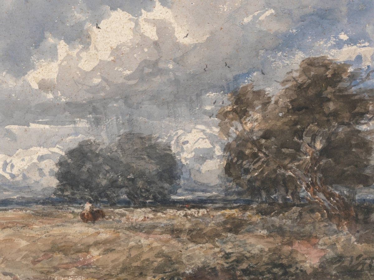 Shepherding the Flock, Windy Day | David Cox | Ave Legato Art Prints