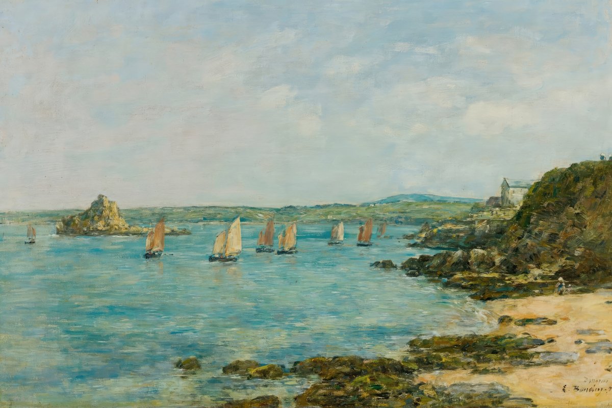 Shore of Douarnenez | Eugène Boudin | Ave Legato Art Prints