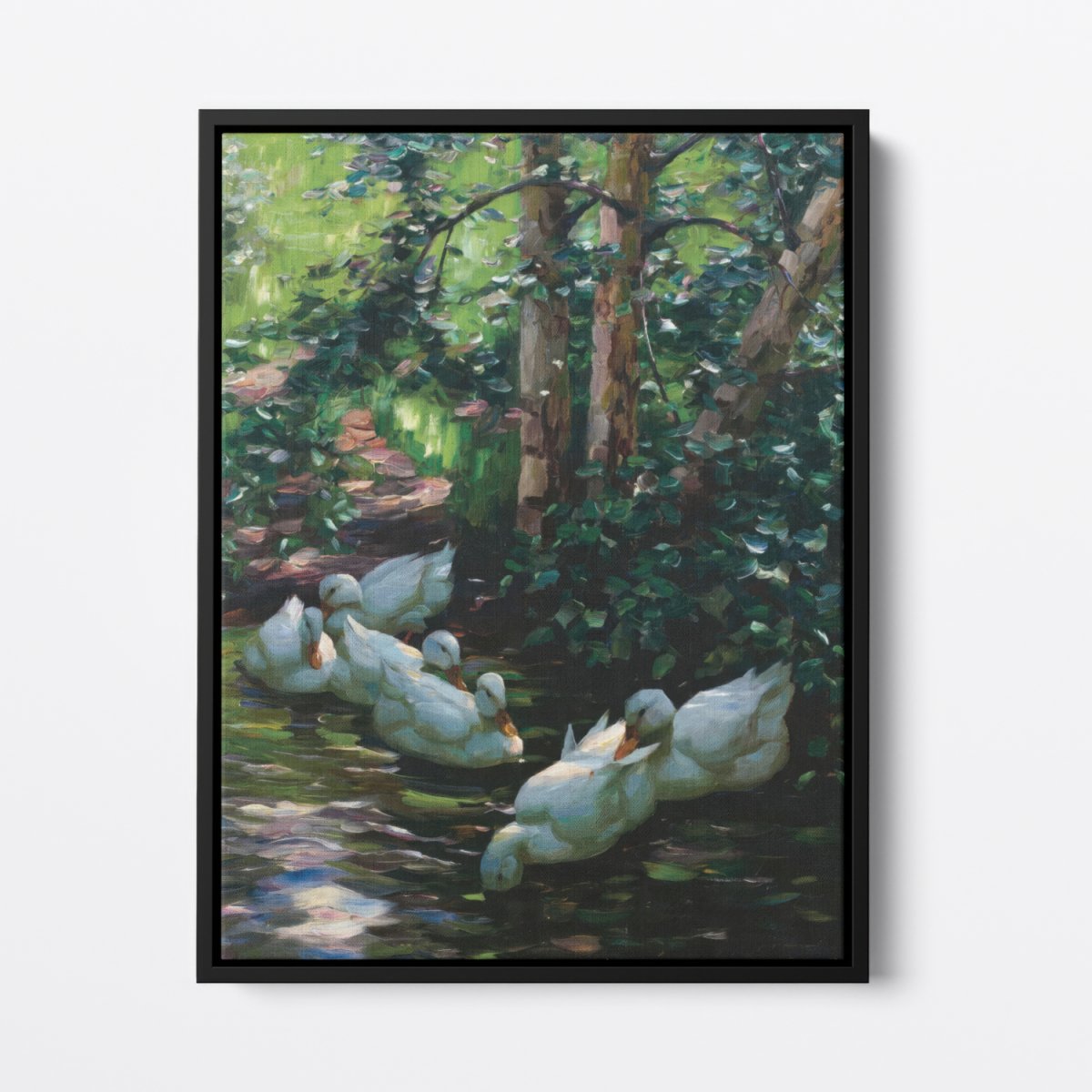 Six Ducks in Water | Alexander Koester | Ave Legato Art Prints