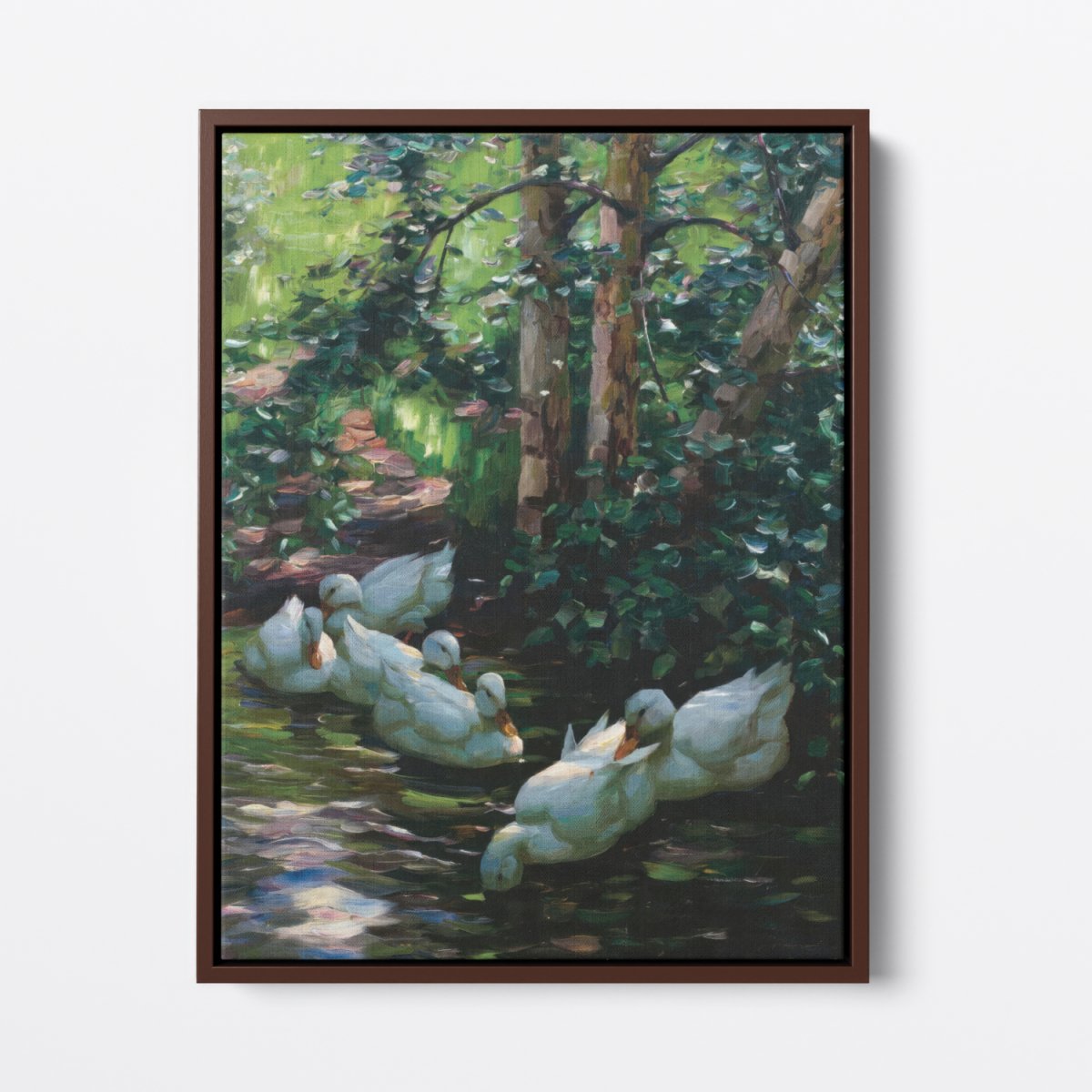 Six Ducks in Water | Alexander Koester | Ave Legato Art Prints