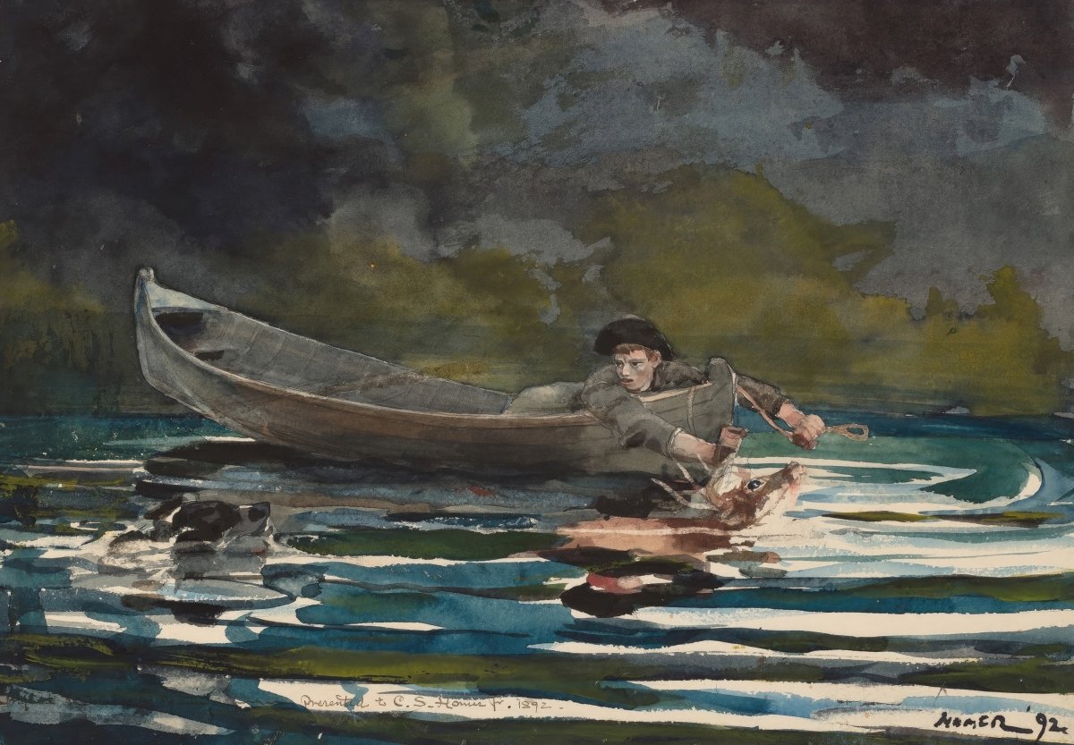 Sketch for Hound and Hunter | Winslow Homer | Ave Legato Art Prints