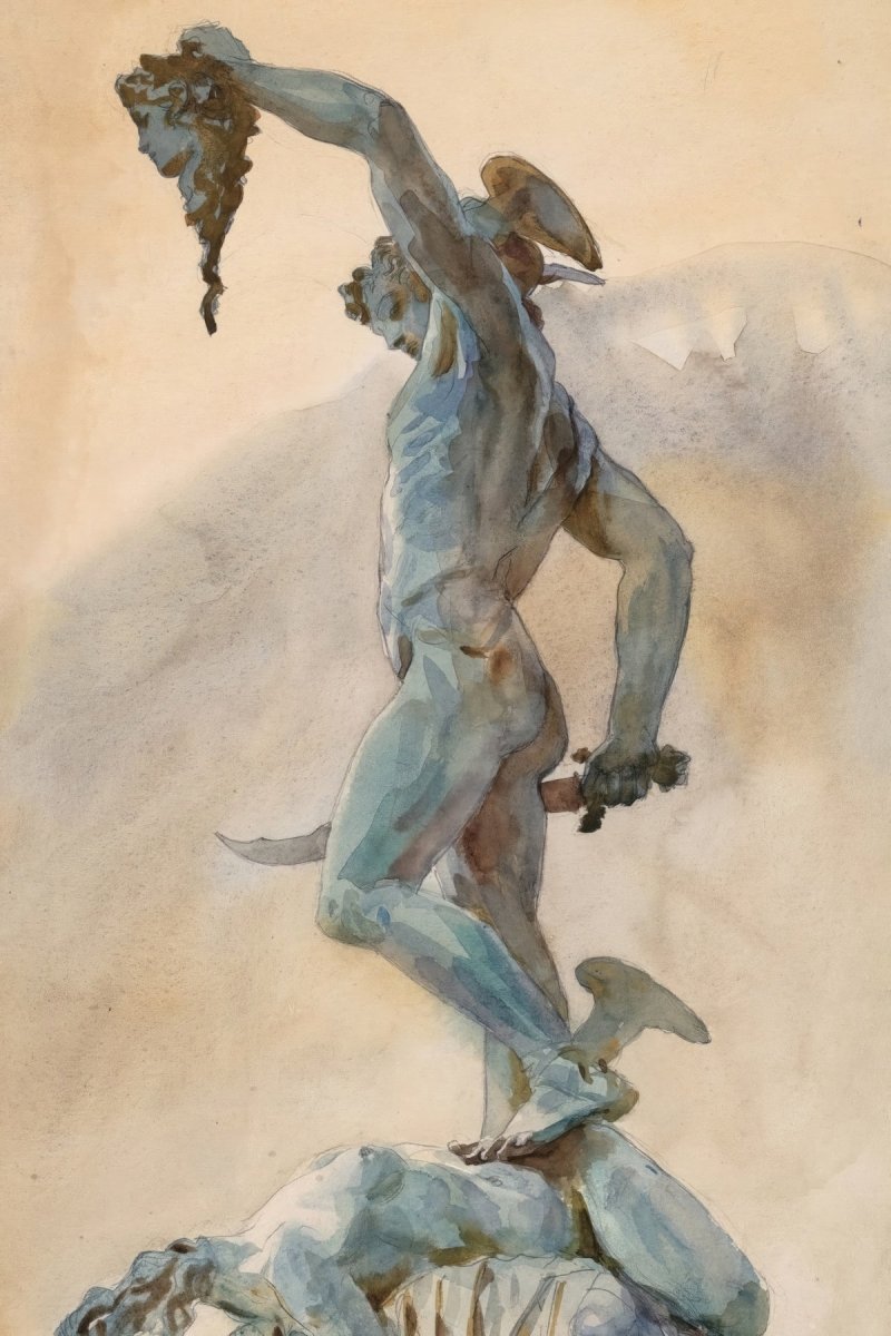 Sketch of Cellini's Perseus | John Sargent | Ave Legato Art Prints