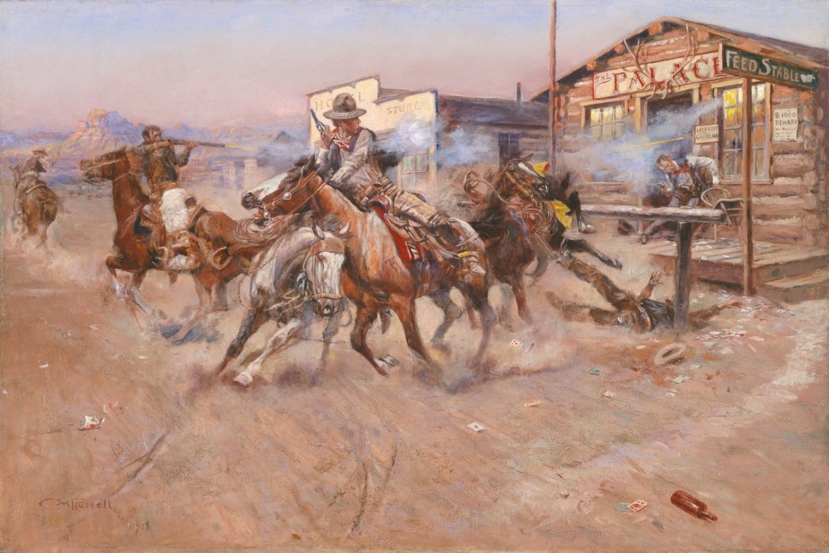 Smoke of a .452 Old West | Charles Russell | Ave Legato Art Prints