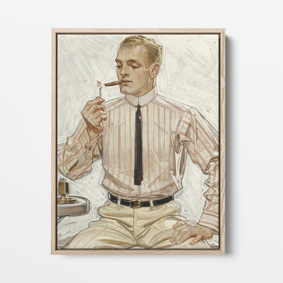 Smoking Man (Chesterfield) | Joseph Leyendecker | Ave Legato Art Prints