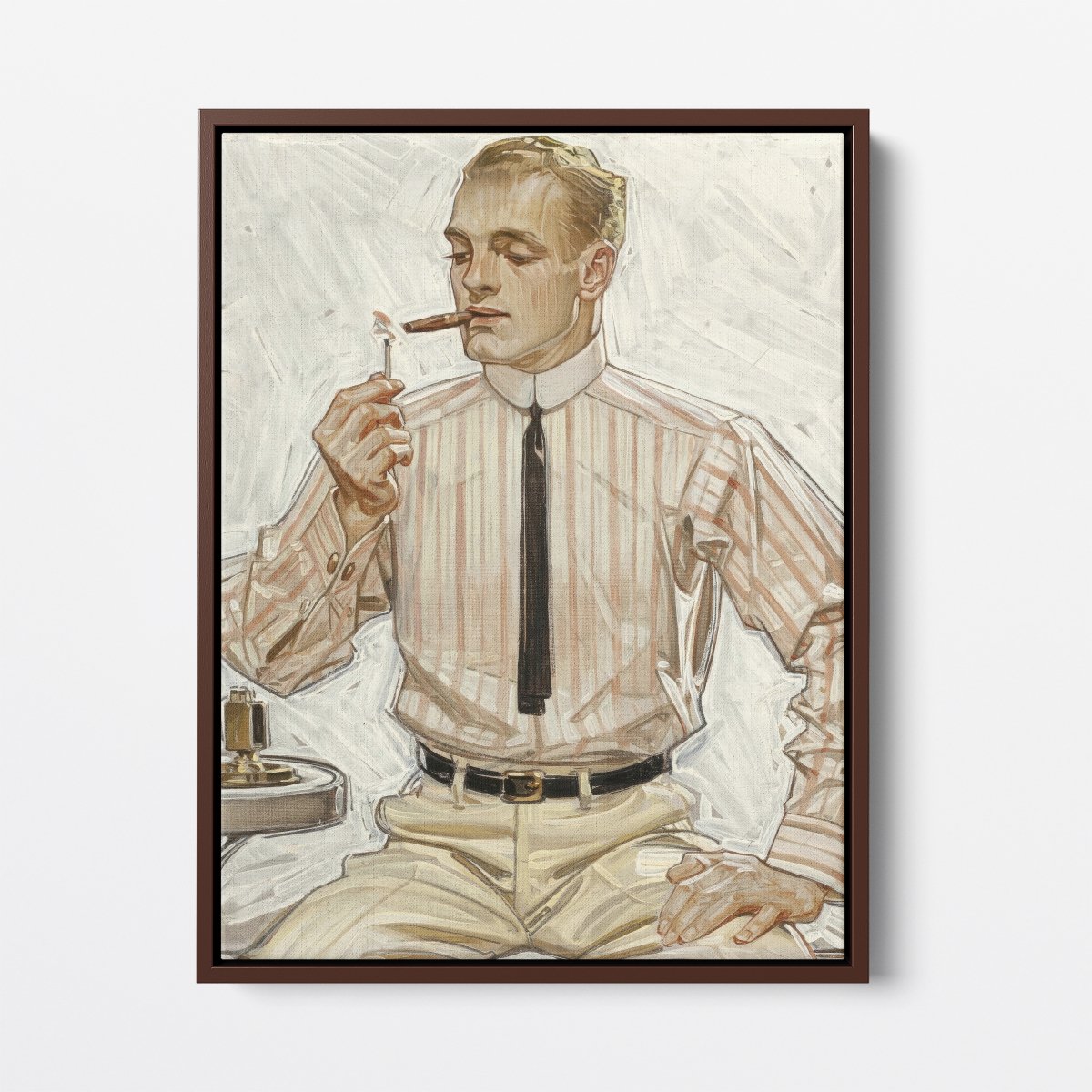 Smoking Man (Chesterfield) | Joseph Leyendecker | Ave Legato Art Prints