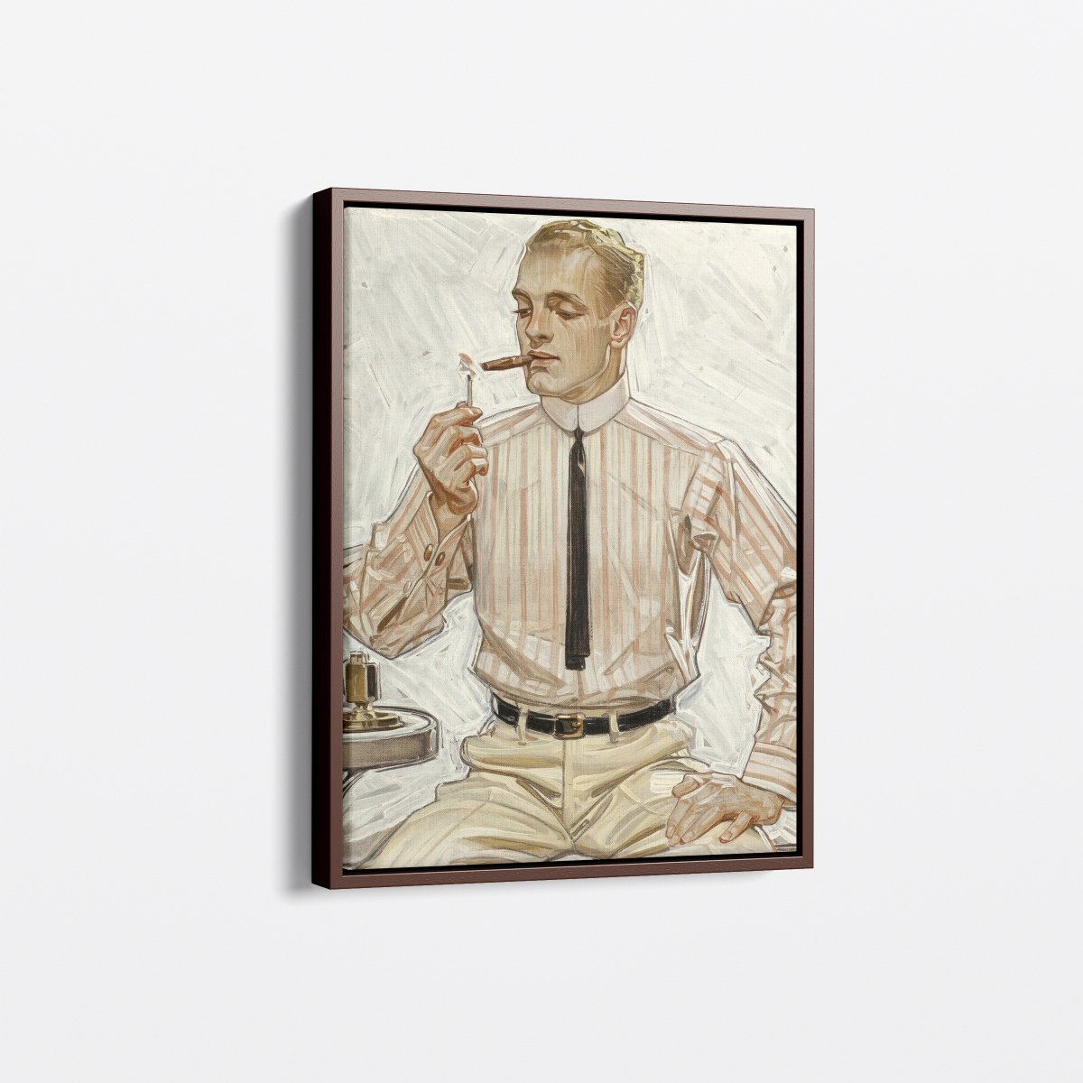 Smoking Man (Chesterfield) | Joseph Leyendecker | Ave Legato Art Prints