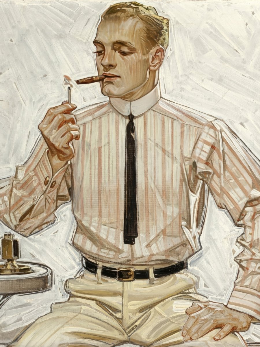 Smoking Man (Chesterfield) | Joseph Leyendecker | Ave Legato Art Prints