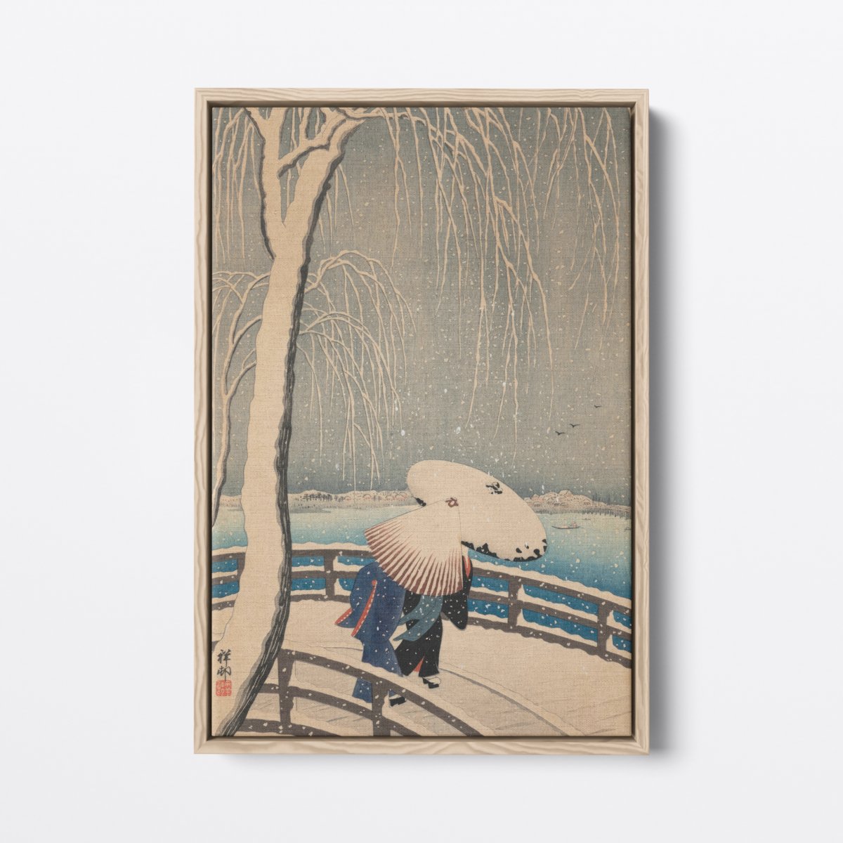 Snow on the Willow Bridge | Ohara Koson | Ave Legato Art Prints