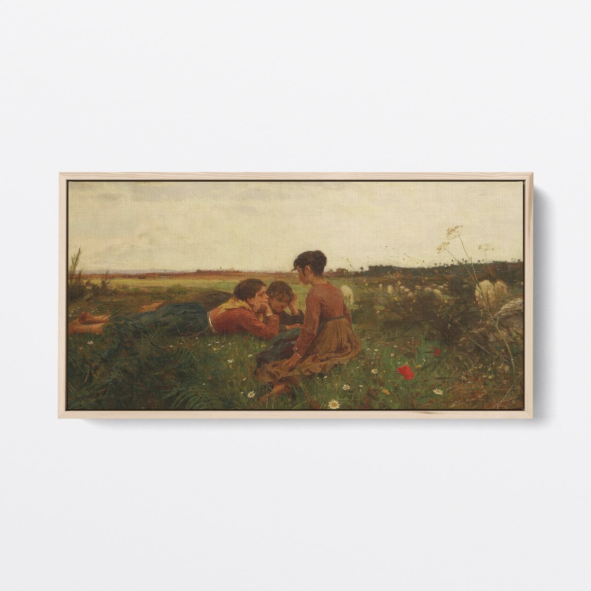 Spring, Three Girls and Sheep | Francesco Gioli | Ave Legato Art Prints