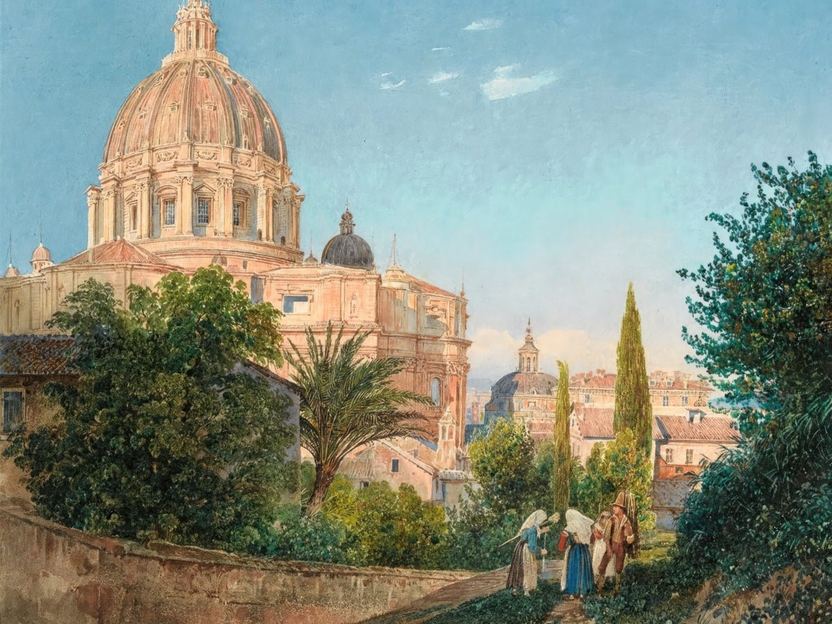 St. Peter's from the Vatican Garden | Rudolf von Alt | Ave Legato Art Prints