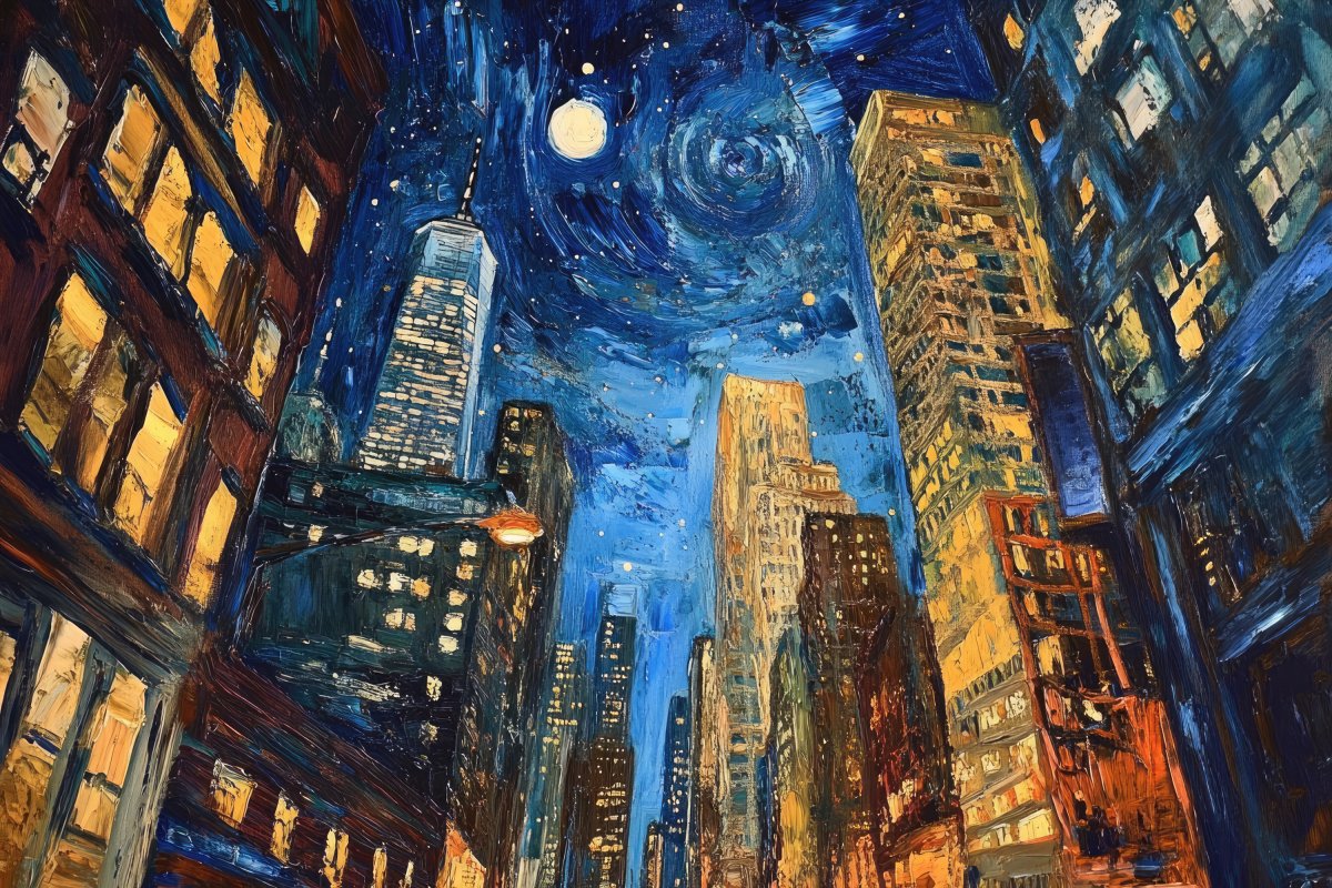 Starry Night Over the City II | Ave Legato | Ave Legato Art Prints