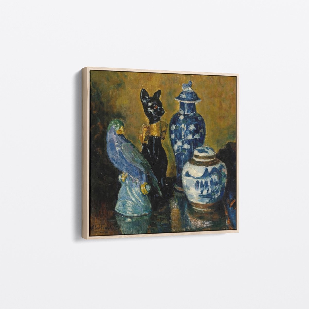 Still Life with Blue Figurines | Alfred Finch | Ave Legato Art Prints