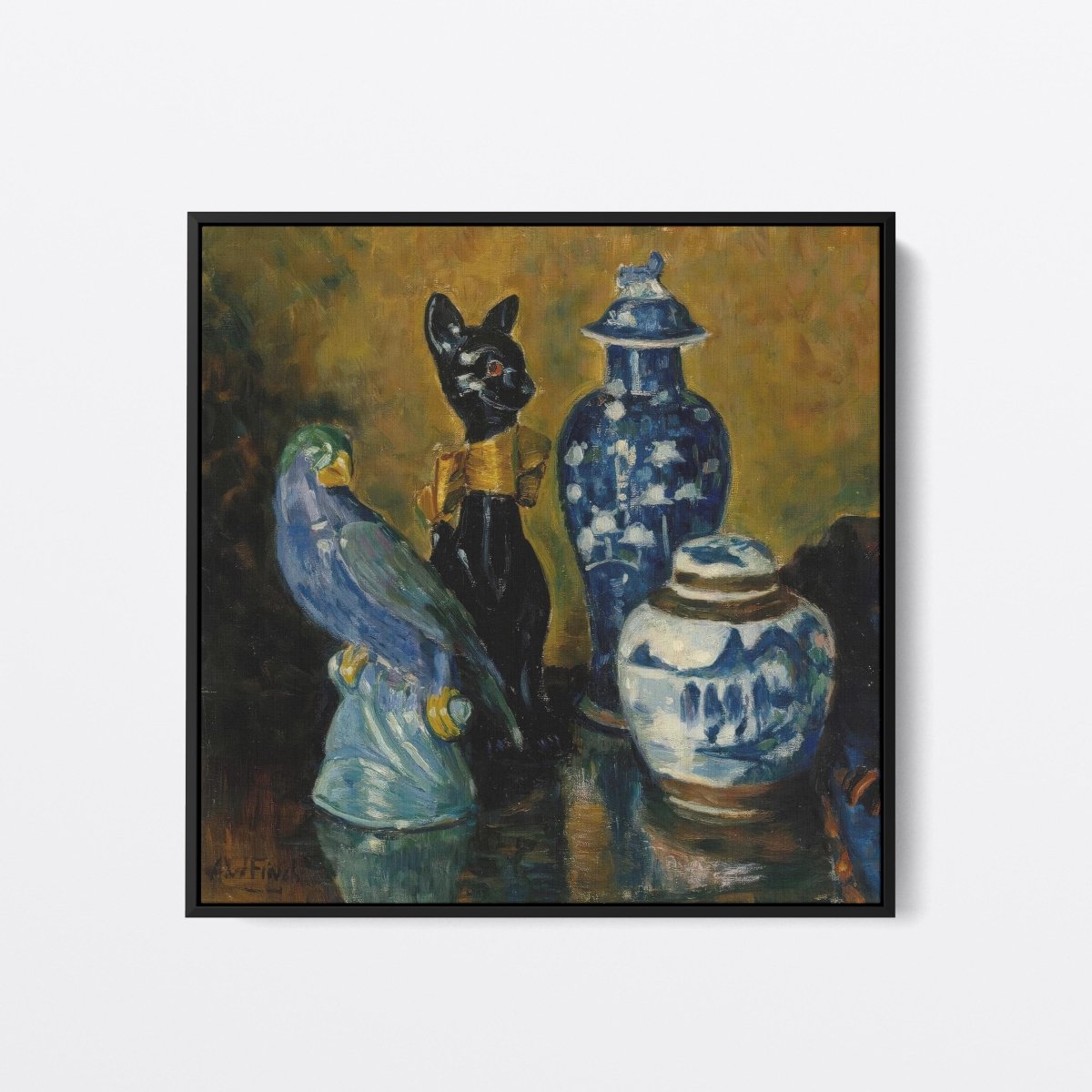 Still Life with Blue Figurines | Alfred Finch | Ave Legato Art Prints