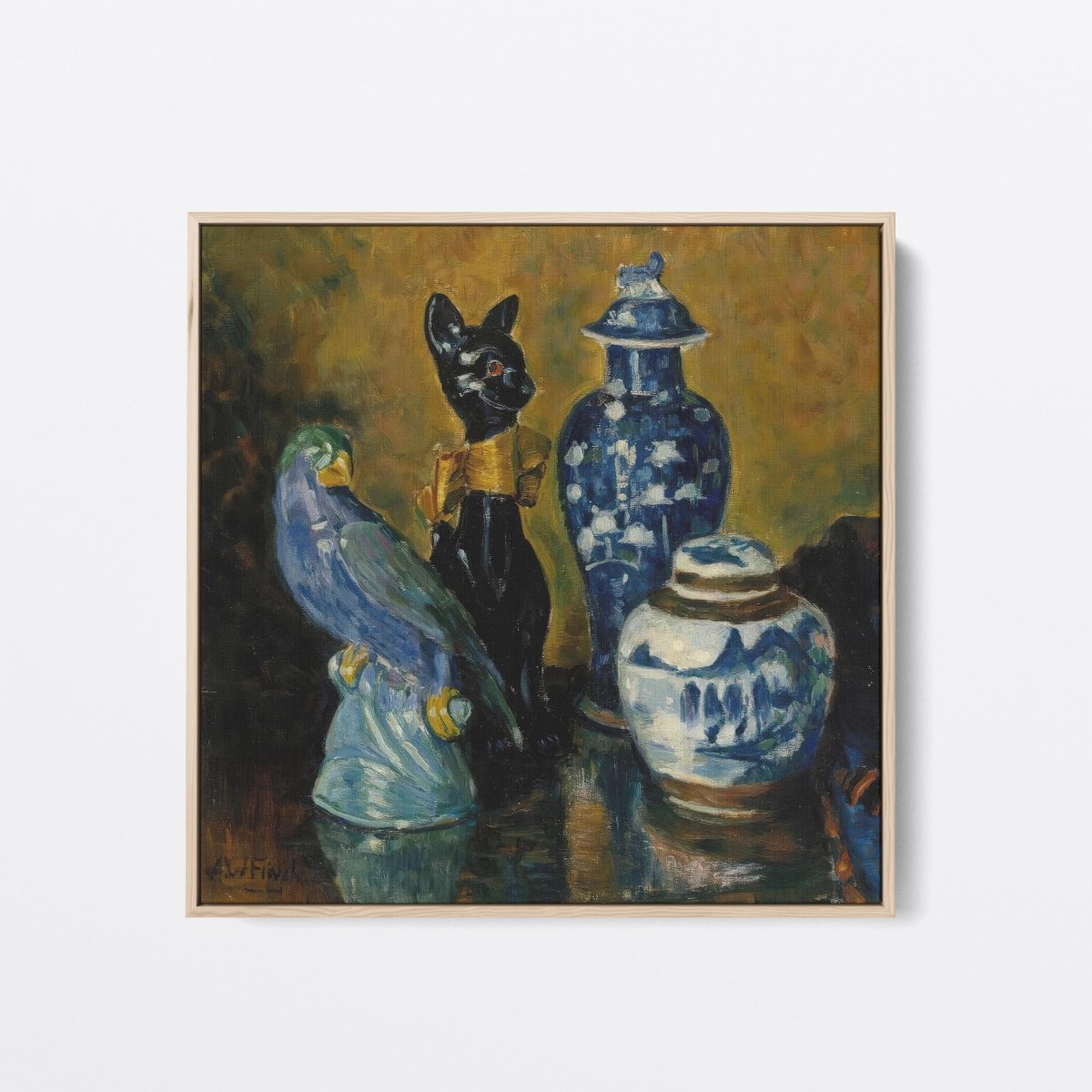 Still Life with Blue Figurines | Alfred Finch | Ave Legato Art Prints