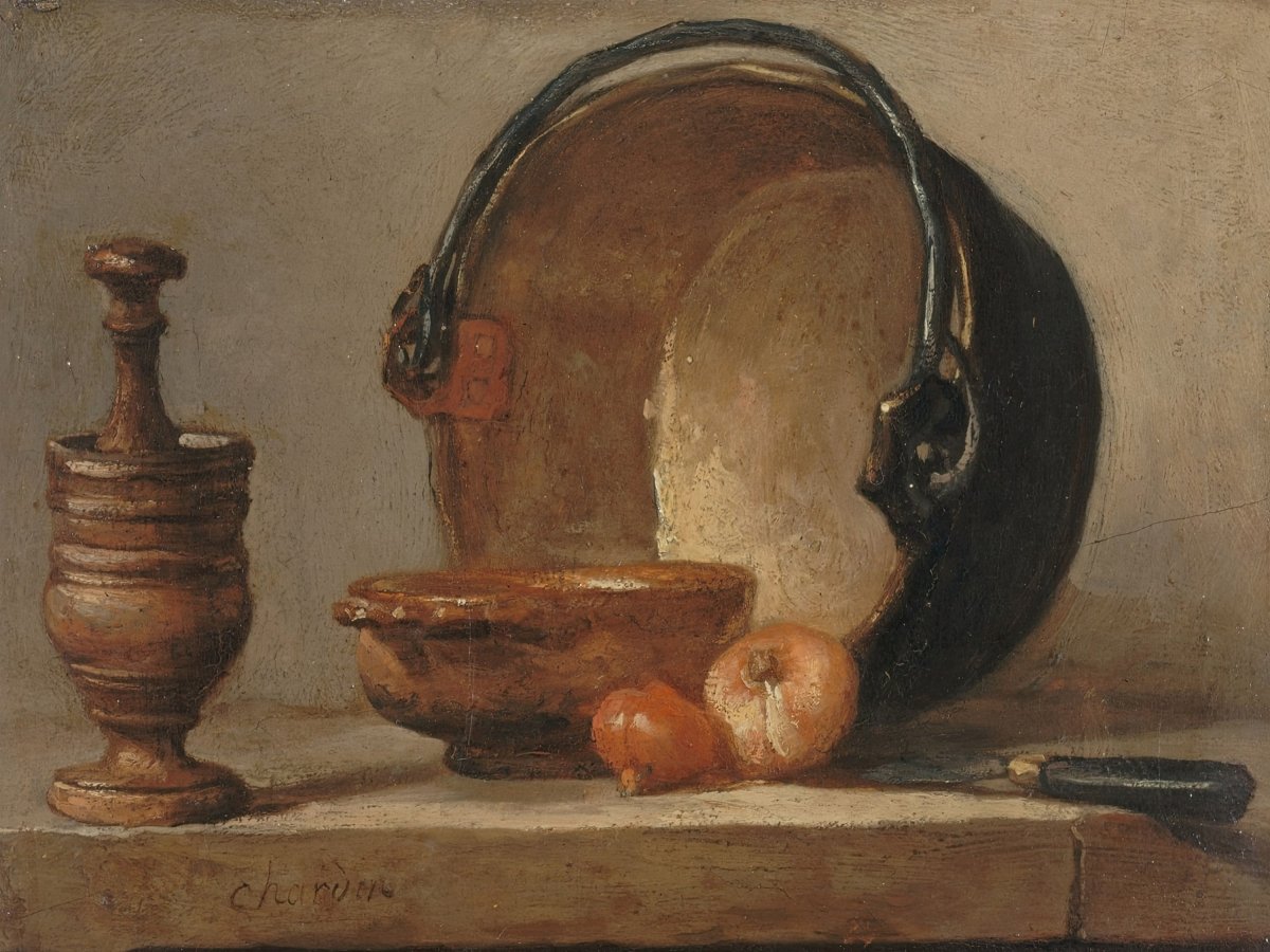 Still Life with Copper Cauldron | Jean - Baptiste - Simeon Chardin | Ave Legato Art Prints