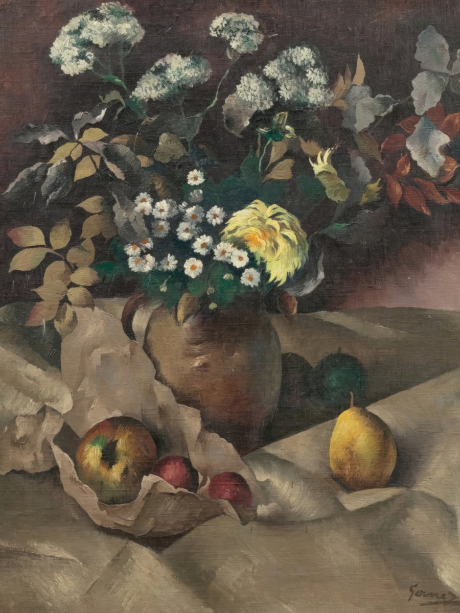 Still Life with Flowers, Pears and Apples | Paul - Elie Gernez | Ave Legato Art Prints